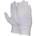 Interlock handschoen wit gebleekt (per 1 dozijn)