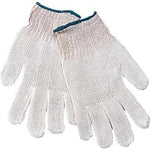 Rondgebreide polyester/katoen handschoen (per 1 dozijn)