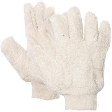 Frotté handschoen (per 12 paar)